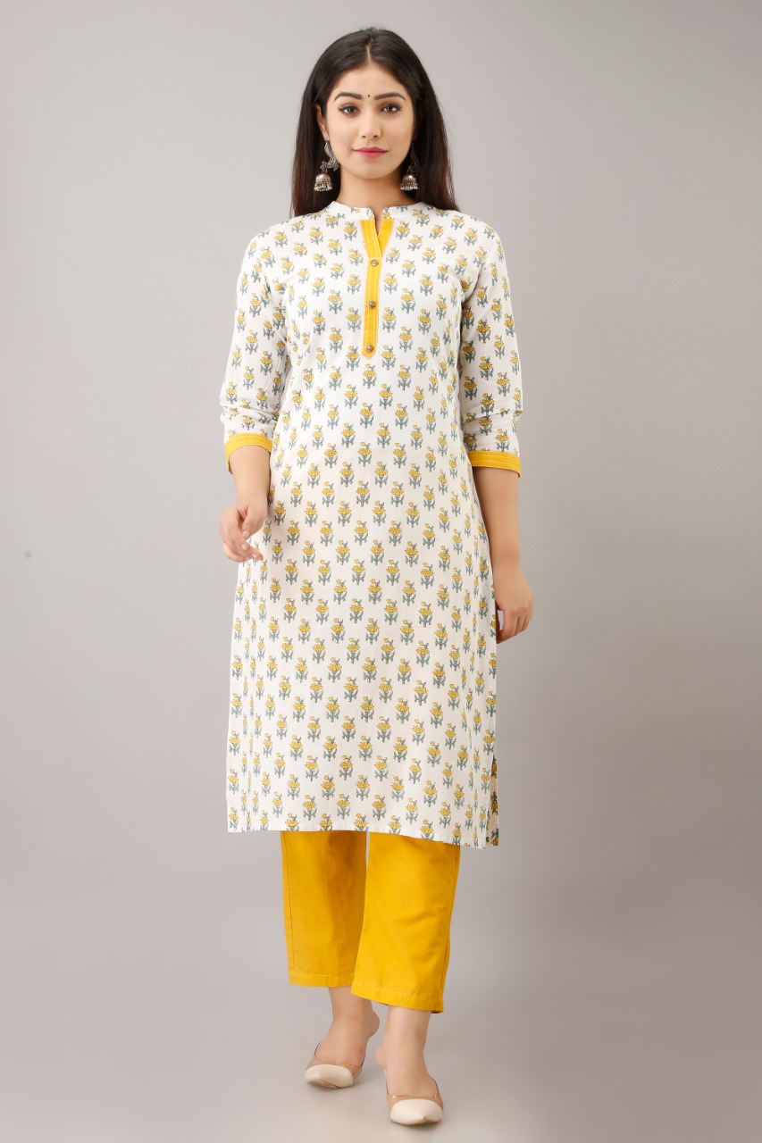 Women's Trendy Attractive Cotton kurti, Pant and Dupatta set – Malani Smart  Shop